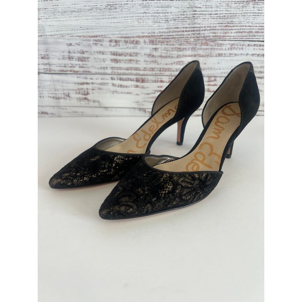 Sam Edelman Opal Lace D'Orsay Pumps Black Lace Size 7